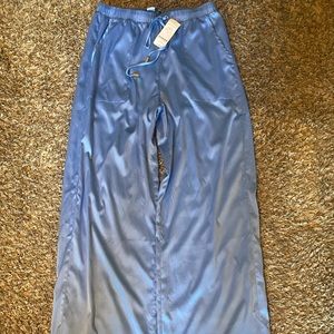 Bebe x naven satin blue pants